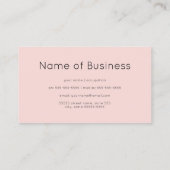 Beruflicher schwarzer Marmor und minimaler Rosa Visitenkarte (Rückseite)