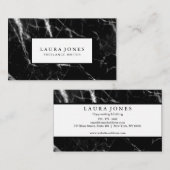 Beruflicher schwarzer Marmor Visitenkarte (Vorne/Hinten)