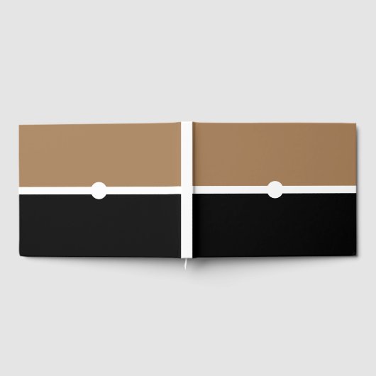 Beruflicher schwarzer Mocha-Brauner Farbblock Gästebuch (Voll)