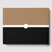 Beruflicher schwarzer Mocha-Brauner Farbblock Gästebuch (Rückseite)