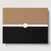 Beruflicher schwarzer Mocha-Brauner Farbblock Gästebuch (Vorderseite)