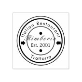 Beruflicher schwarzer und weißer Kreis Gummistempel (Prägung)