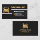Beruflicher Schwarztrapezialverkehr Visitenkarte (Vorne/Hinten)