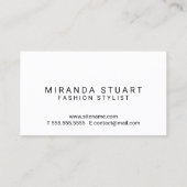 Beruflicher Schwarzweiß-Mode-Stylist Visitenkarte (Rückseite)