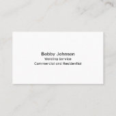 Beruflicher Schweißdienst Visitenkarte (Rückseite)