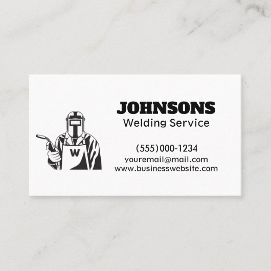Beruflicher Schweißdienst Visitenkarte (Vorderseite)