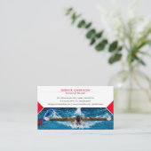 Beruflicher Schwimmtrainer | Coach Visitenkarte (Stehend Vorderseite)
