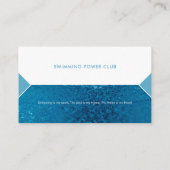 Beruflicher Schwimmtrainer | Coach Visitenkarte (Rückseite)