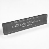 Beruflicher Script-Manager-Namenplate "Gray Charm" Namensplakette