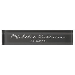 Beruflicher Script-Manager-Namenplate "Gray Charm" Namensplakette
