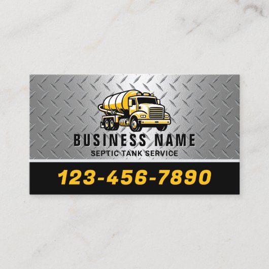 Beruflicher Septic & Pumping Service Visitenkarte (Vorderseite)