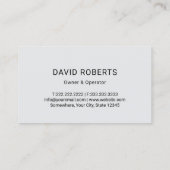 Beruflicher septischer Tankservice Visitenkarte (Rückseite)