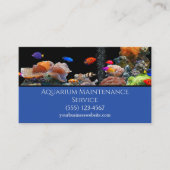 Beruflicher Service zur Pflege des Aquariums Visitenkarte (Vorderseite)