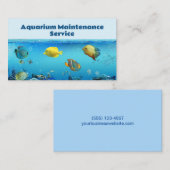 Beruflicher Service zur Pflege des Aquariums Visitenkarte (Vorne/Hinten)