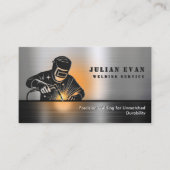 Beruflicher Shiny Black Schweißmetallfabrikator Visitenkarte (Vorderseite)