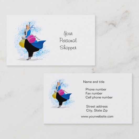 Beruflicher Shopper-Assistent Visitenkarte (Vorne/Hinten)