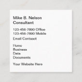 Beruflicher Sicherheits-Service-Entwurf Quadratische Visitenkarte (Rückseite)