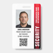Beruflicher Sicherheitsbeamter ID Foto Red Ausweis (Vorderseite)