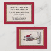 Beruflicher Skaten-Trainer-elegantes Vintages Visitenkarte (Vorne/Hinten)