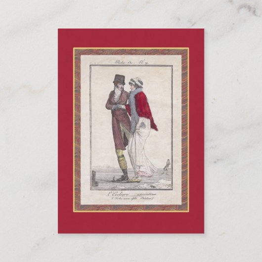 Beruflicher Skaten-Trainer-elegantes Vintages Visitenkarte (Rückseite)