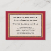 Beruflicher Skaten-Trainer-elegantes Vintages Visitenkarte (Vorderseite)