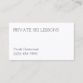 Beruflicher Skilehrer Einfach Visitenkarte (Rückseite)