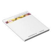 Beruflicher Skriptname Modern Monogram Kariert Notizblock (angewinkelt)