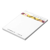 Beruflicher Skriptname Modern Monogram Kariert Notizblock (Rotiert)