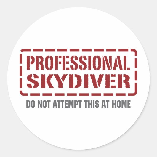 Beruflicher Skydiver Runder Aufkleber (Vorderseite)