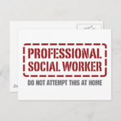 Beruflicher Sozialarbeiter Postkarte (Vorne/Hinten)