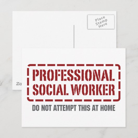 Beruflicher Sozialarbeiter Postkarte (Vorne/Hinten)