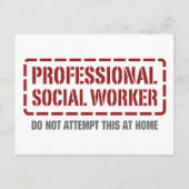 Beruflicher Sozialarbeiter Postkarte (Vorderseite)