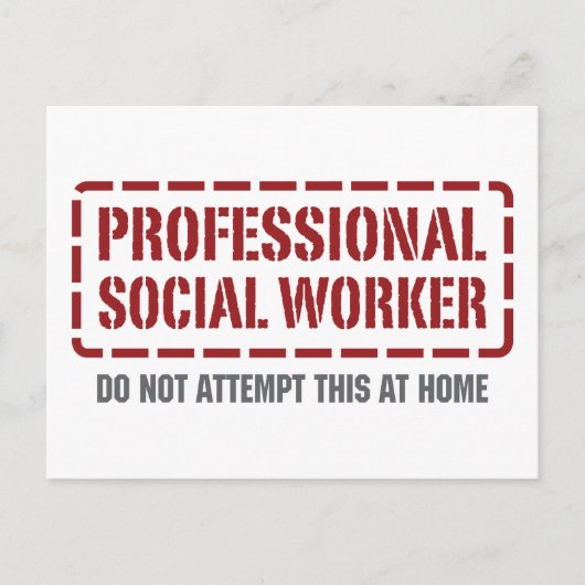 Beruflicher Sozialarbeiter Postkarte (Vorderseite)