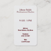 Beruflicher Spaßblick des Haartrimmers Visitenkarte (Rückseite)