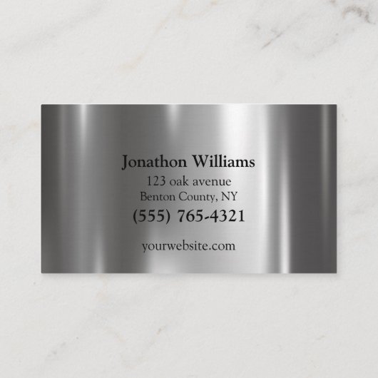 Beruflicher Speiseautomat Visitenkarte (Rückseite)