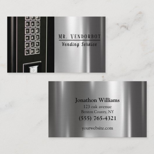 Beruflicher Speiseautomat Visitenkarte (Vorne/Hinten)