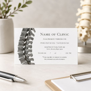Beruflicher Spine Chiropraktiker Ernennung Terminkarte