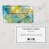 Beruflicher Spritzer für blaugrüne Malerei Visitenkarte (Vorne/Hinten)