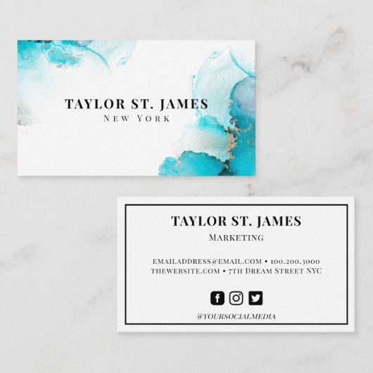 Beruflicher Spritzer für hellblaue Malerei Visitenkarte (Vorne/Hinten)