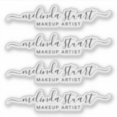 Beruflicher Sticker für moderne Skriptnamen (Vorderseite)