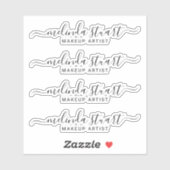 Beruflicher Sticker für moderne Skriptnamen (Blatt)