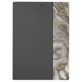 Beruflicher Stil Marmor und Schwarz mit Namen Klemmbrett (Rückseite)