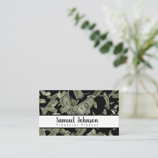 Beruflicher, stilvoller Finanzplaner Visitenkarte (Stehend Vorderseite)