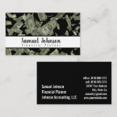 Beruflicher, stilvoller Finanzplaner Visitenkarte (Vorne/Hinten)