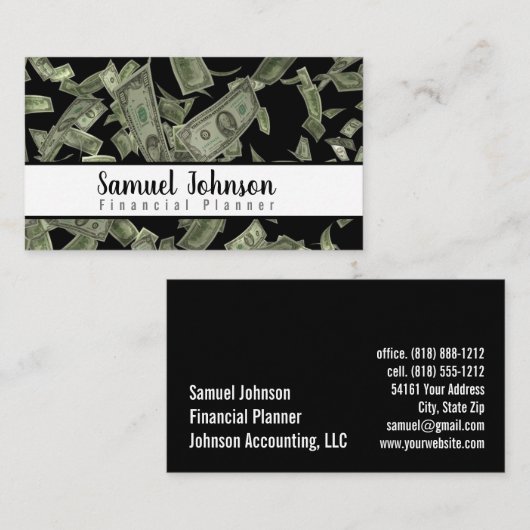 Beruflicher, stilvoller Finanzplaner Visitenkarte (Vorne/Hinten)
