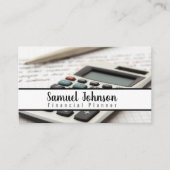 Beruflicher, stilvoller Finanzplaner Visitenkarte (Vorderseite)