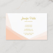 Beruflicher stilvoller Goldhandskript-Name modern Visitenkarte (Rückseite)