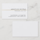 Beruflicher, stilvoller Goldstreifen Einfache Schl Visitenkarte (Vorne/Hinten)