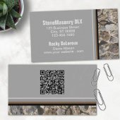 Beruflicher Stonemason Rustic Rock Border QR Code Visitenkarte