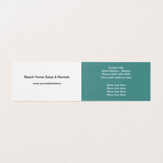 Beruflicher Strand-wirklicher Visitenkarten (Innenseite Aufgefaltet)